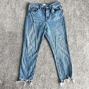 Madewell Women's Size 25 Blue Denim The High Rise Slim Crop Boyjean